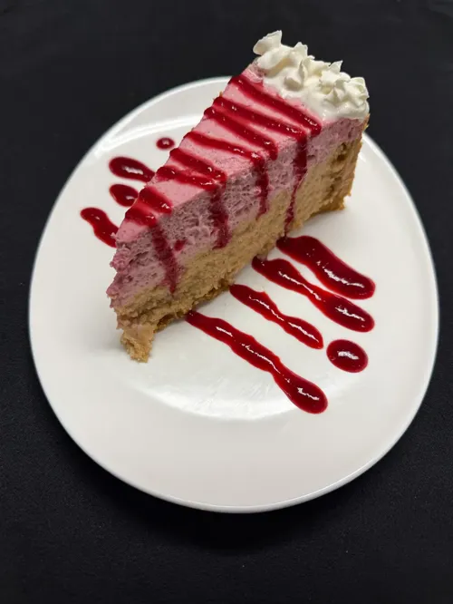 Persian Cheesecake — a rich, creamy classic dessert at Monty's Joint
